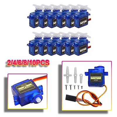 SG90 9G Micro Servo Motor For RC Robot Helicopter Airplane Car Boat 2/4/6/8/10X • $10.60