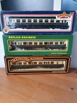 £55 • Buy Bachmann Replica Mainline GWR Collett Coaches X3 Chocolate And Cream