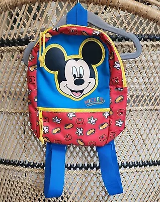 DISNEY Mickey Mouse Toddler Kids Backpack  Adjustable Straps W/ Front Zip Pocket • $9