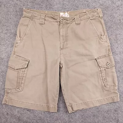 Vintage OP Ocean Pacific Cargo Shorts Mens 36 Corduroy Beige 11  Inseam Logo • $19.44