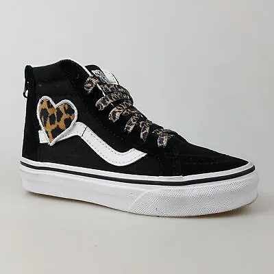 Girl's VANS Sz 12.5 US Shoes Black White Mid Casual Kids | 3+ Extra 10% Off • $27.99