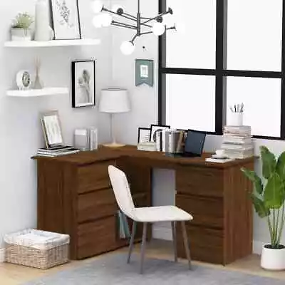 Corner Desk Chipboard Home Office Computer Study Table Multi Colours VidaXL • £116.99