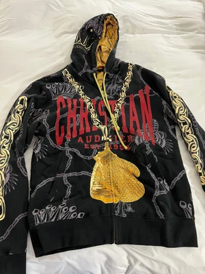 $24.99 • Buy RARE Christian Audigier Black Champion George St. Pierre Walkout Hoodie Size XL
