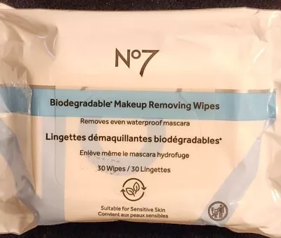 NEW No.7 Biodegradable Make-up Removing Wipes 30 Count • $6.95