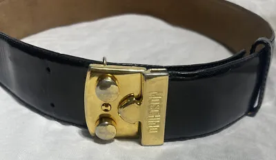 Vintage 80's Gold Lock Moschino Belt Size 42 • $75