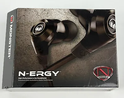 Monster N-ERGY High Performance In-Ear Headphones W/Control Talk MIDNIGHT BLACK • $26.34