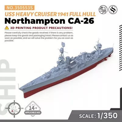 SSMODEL 1/350 Military Model Kit USS Northampton CA-26 Heavy Cruiser FULL HULL • $169.99