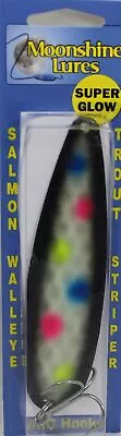 Moonshine Lures Glow In The Dark Magnum 5  Trolling Spoon - Burnt Bread Ms-bnb-m • $9.49