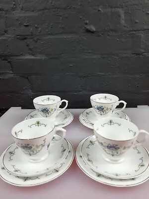 4 X Mayfair China Argyle Tea Trios Cups Saucers And Side Plates 2 Sets Available • £24.99