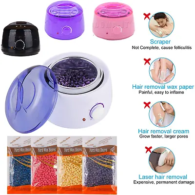 Electric Wax Pot Warm Waxing Hair Removal Depilatory Wax Beans Machine Pot UK • £2.99