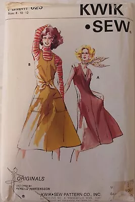 Vintage Kwik Sew Sewing Pattern No 623 Full Flared Dress Size 8 To 12 • $7.95