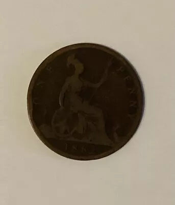 Queen Victory  1882. One Penny  Copper Coin • £2