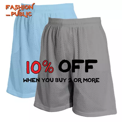 Hill Men's Casual Mesh Shorts Basketball Gym Fitness Active Shorts 2 Pockets • $9.95