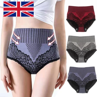 £6.99 • Buy 3Pc Women Magic High Waist Slimming Knickers Briefs Firm Tummy Control Underwear