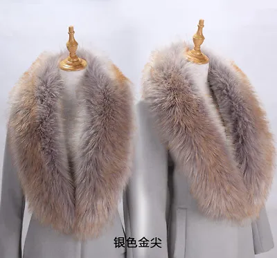 Womens Faux Fur Collar Scarf Shawl Ladies Wrap Stole Long Winter Neck Warmer  • $28.99