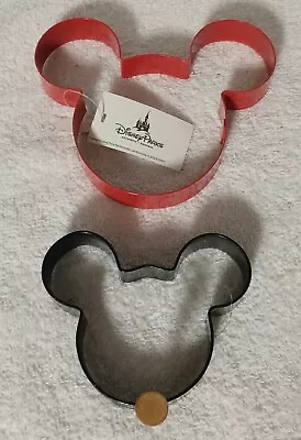 Disney Parks Mickey Mouse Icon Kitchen Red Metal Sandwich Cookie Biscuit Cutter  • $18