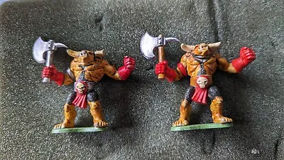 Warhammer Fantasy Quest Talisman Minotaur With Axe Plastic Figure 90s GW X 2 • £30