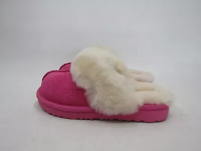 UGG Cozy II Girls Little Girls Youth Size 12 Pink Suede Sheepskin Slipper • $55.09