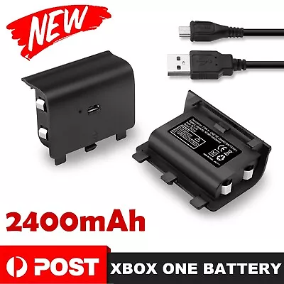 For Xbox One Style Battery Pack Controller Rechargeable+USB Charge Cable 2400mAh • $14.99