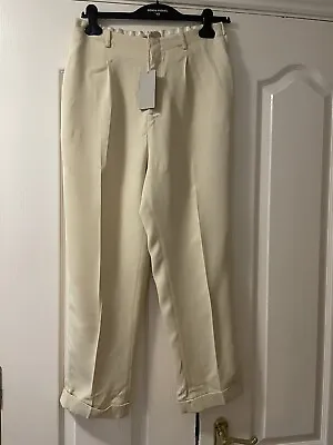 BNWT FR40/UK12 Vanessa Bruno Crepe Trousers Vanilla Neutral Elasticated • £40