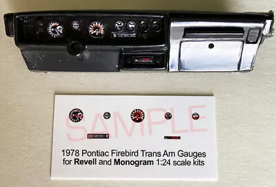 1978 PONTIAC FIREBIRD TRANS AM GAUGE FACES For 1/24 Scale REVELL MONOGRAM - READ • $2.99