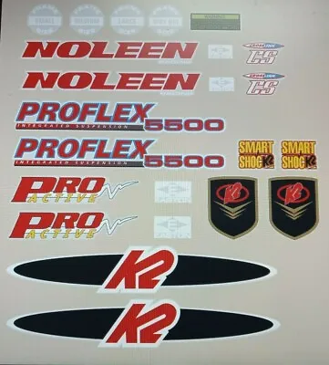 Sticker Decal Set Fits K2 ProFlex 5500 Carbon Noleen CS Carbon Fork  • $50