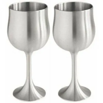 Metalware Royal Selangor Pewter Wooden Gift Box Wine Goblets **FREE DELIVERY** • $304.95