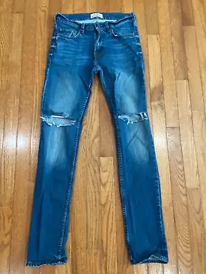 ACNE Studios Ace Stretch Vintage Jean Washed Indigo Distressed Jeans 28x32 • $30