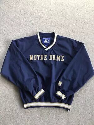 Vintage Starter Notre Dame Pullover Jacket Youth Sz L Windbreaker • $19.95