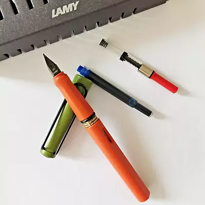 LAMY Safari Fountain Pen Special Limited Extra Fine Nib Green Clip With Box • $5.50