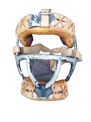 Baseball Catchers Mask With Leather Strap Metal Cage Vintage 1960s • $32.99