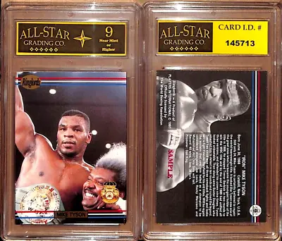 Scarce Mike Tyson Boxing 1991 Ringlords Sample Card Graded ASG 9 NM #B • $49.99