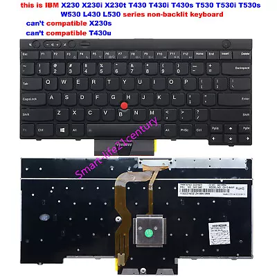 NEW For Lenovo IBM Thinkpad W530 T430 T430S T430i T530 T530i Laptop US Keyboard • $21.99