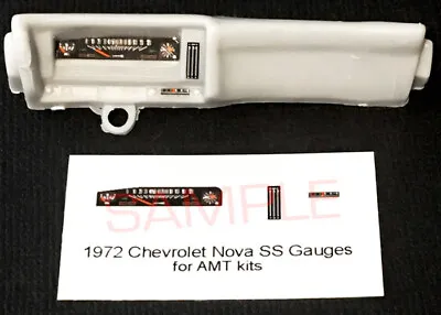 1972 CHEVROLET NOVA SS PRO STOCK  OLD PRO  GAUGE FACES - 1/25 AMT Kits—PLS READ • $5.12