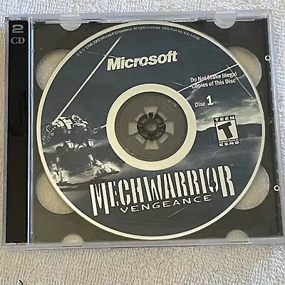 MechWarrior 4 Vengeance PC CD-ROM Game 2 Discs Set Microsoft Windows 98-2000 XP • $10