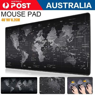 $14.09 • Buy Extra Large Size Gaming Mouse Pad Desk Mat Anti-slip Rubber Speed Mousepad Black