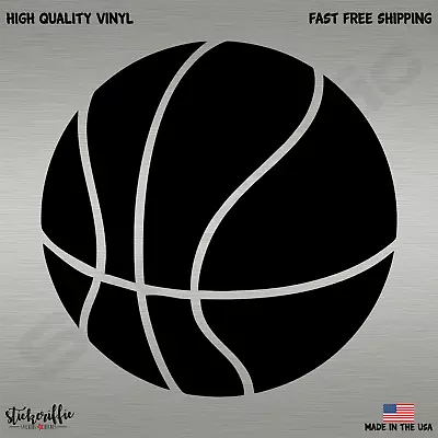 Basketball Sports Ball Vinyl Die Cut Car Decal Sticker - FREE SHIPPING • $5.99