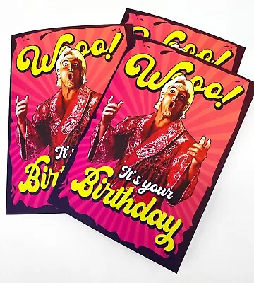 Ric Flair Woo! Birthday Card - WWE | WWF | Wrestling | Funny • £3
