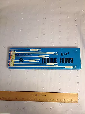 Vintage Retro Fondue Fork Set Fred Roberts Stainless Forks Mid Century Modern ** • $11.99