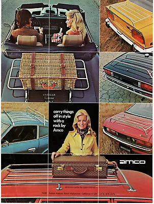 AMCO Luggage Roof Racks Cars Jaguar Triumph 1974 Vintage Print Ad Original • $7.99
