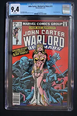 JOHN CARTER Warlord Mars #11 ORIGIN DEJAH THORIS Bondage GGA 1978 Marvel CGC 9.4 • $99