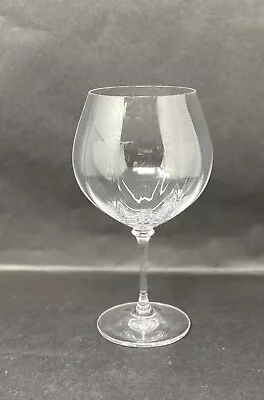 Mikasa STEPHANIE Crystal Bordeaux Wine Glass Clear Optic EUC 8.5” Balloon Ribbed • $55