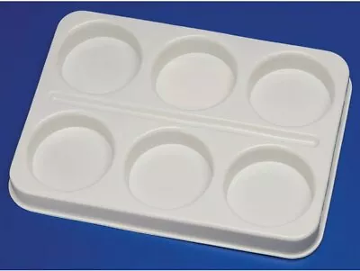 2K Block Paint Pallet - 6 Well Plastic Compartment Paint Block Holder Pallete 2n • £3.99