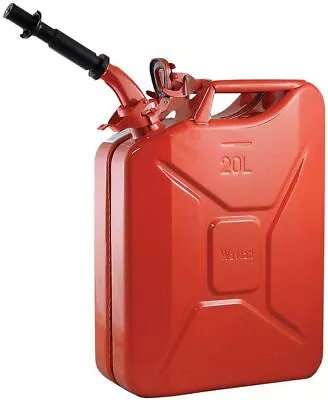 Authentic NATO Wavian Military Fuel/Gas/Diesel Steel Can - Red W/ Spout • $129.95