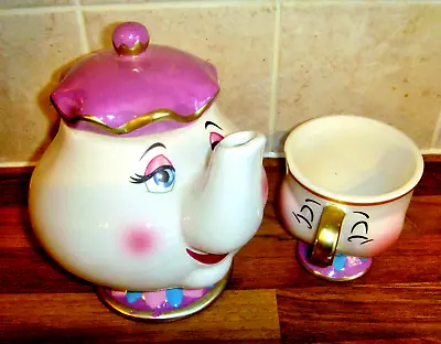 Disney Mrs Potts Teapot & Bubbles Cup From Beauty & The Beast Film • £17.99