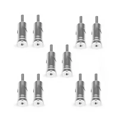 Pack 10pcs Car Radio Aerial ISO To DIN Plug Connectors Antenna Adaptor Converter • £6.99