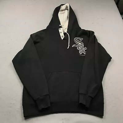 VINTAGE Chicago White Sox Hoodie Mens Large Black Gray Jerzees Sweatshirt 90s • $39.99