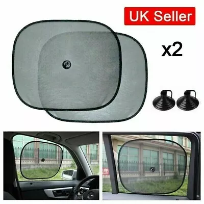 2pce Car Sun Shades Shade Screen Protector Kids Baby Children Window Blind Mesh • £2.99