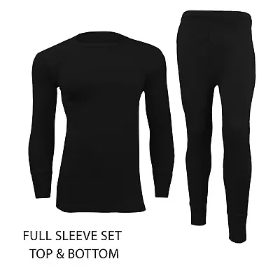 Men Thermal Long Johns Top T Shirt Bottom Trouser Underwear Set Full Sleeve • £5.25