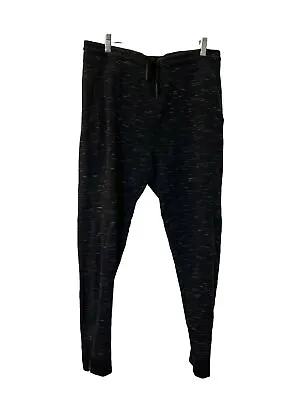 Hollywood The Jean People L Men's Joggers Zips At Ankle Black W/ White Threats • $10.20